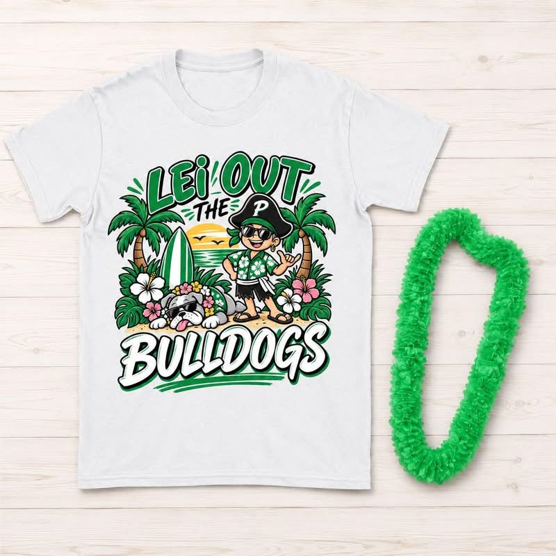 Lei out the Bulldogs Spirit Week Tees
