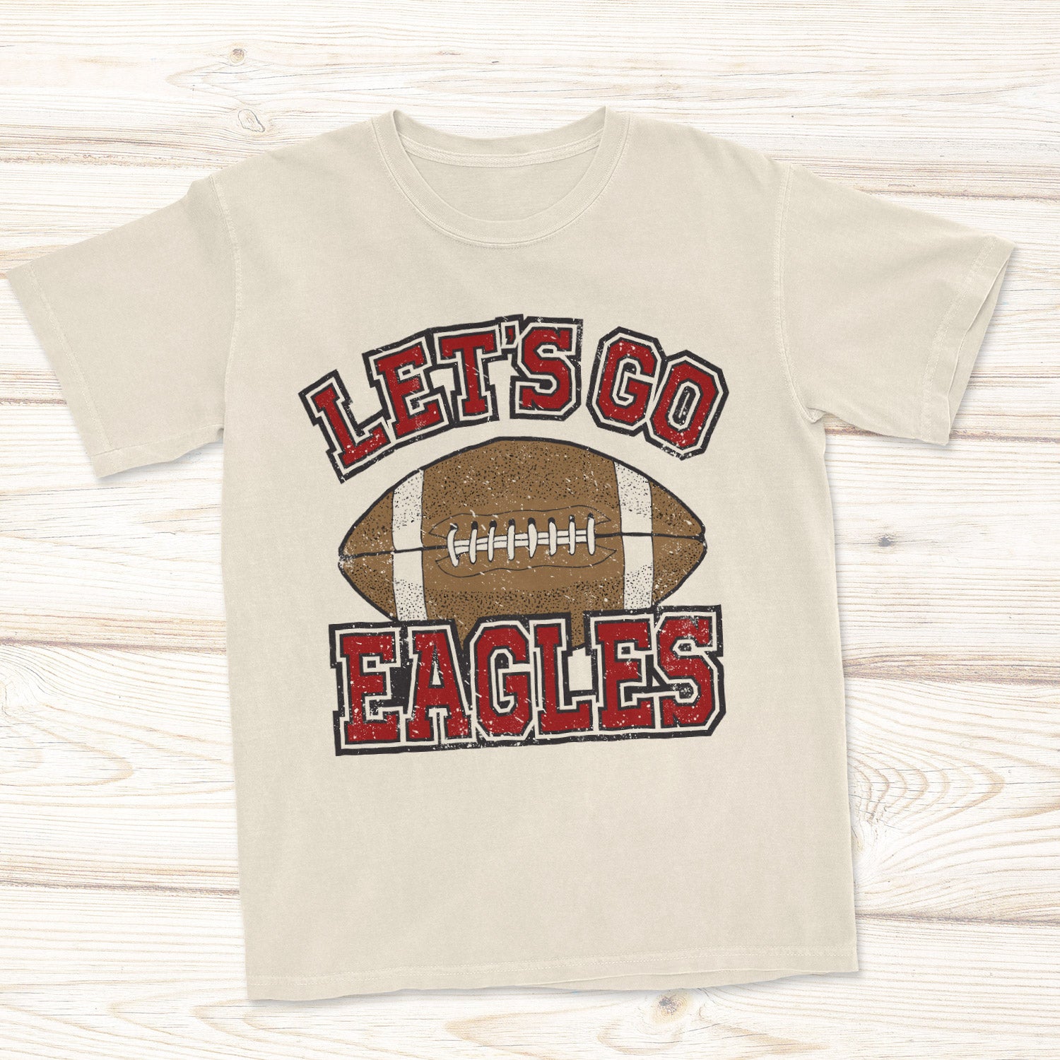 Let's Go Eagles Football Tee
