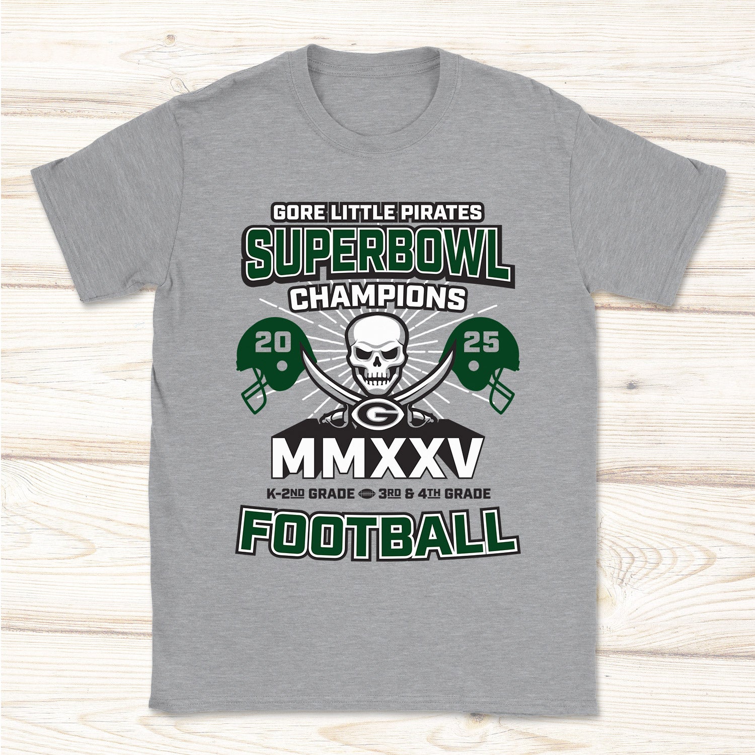 2025 Little Pirates Superbowl Championship Gear