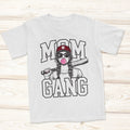 Mom Gang Baseball Tee with Maroon