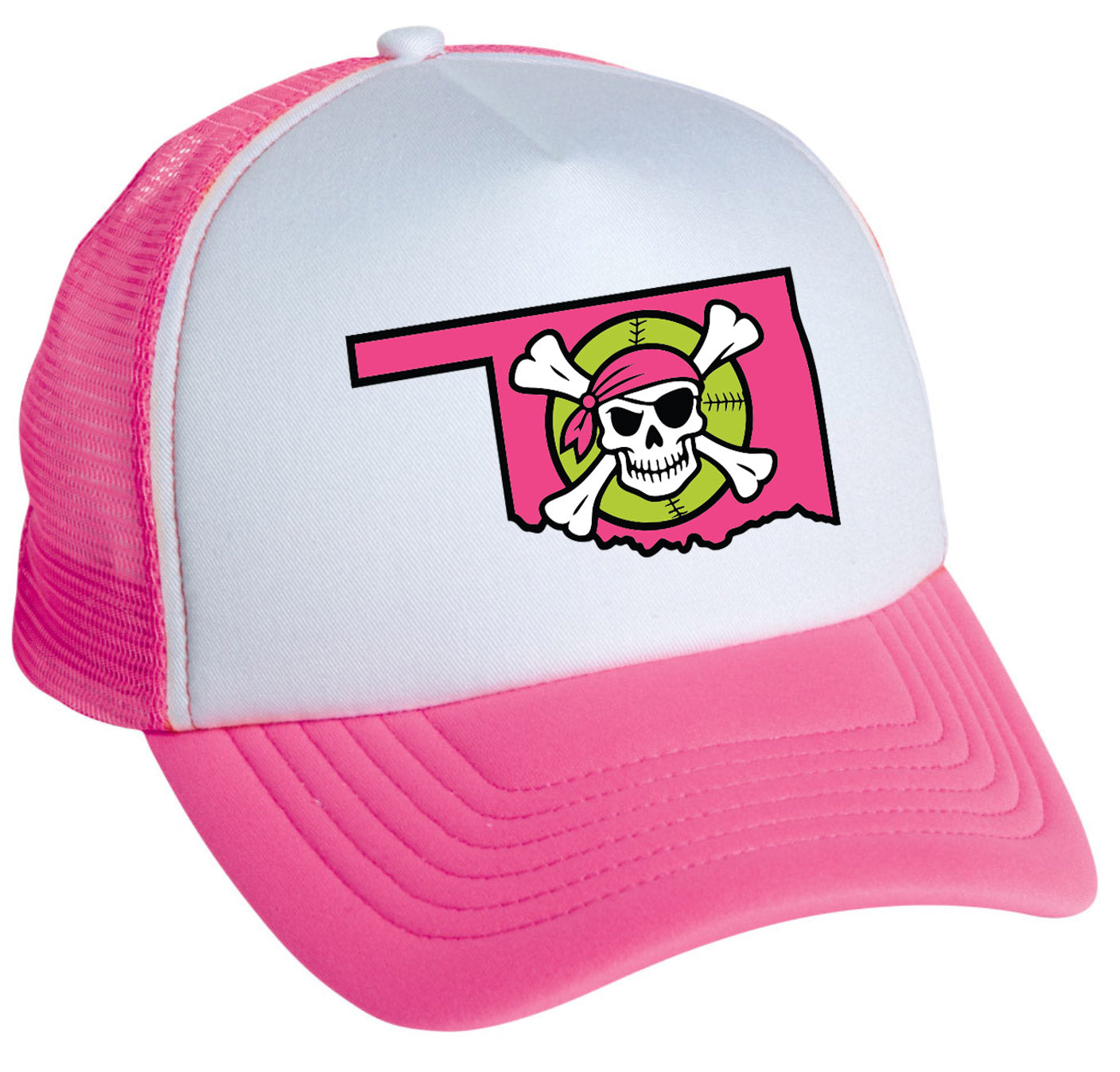 Pirate Softball Foam Trucker Hat
