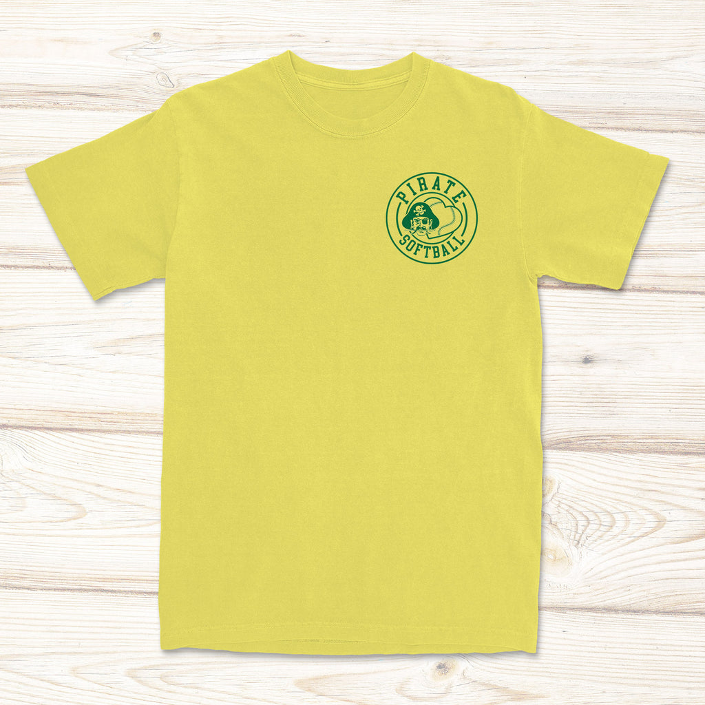 Play Like a Girl Pirate Softball Tee