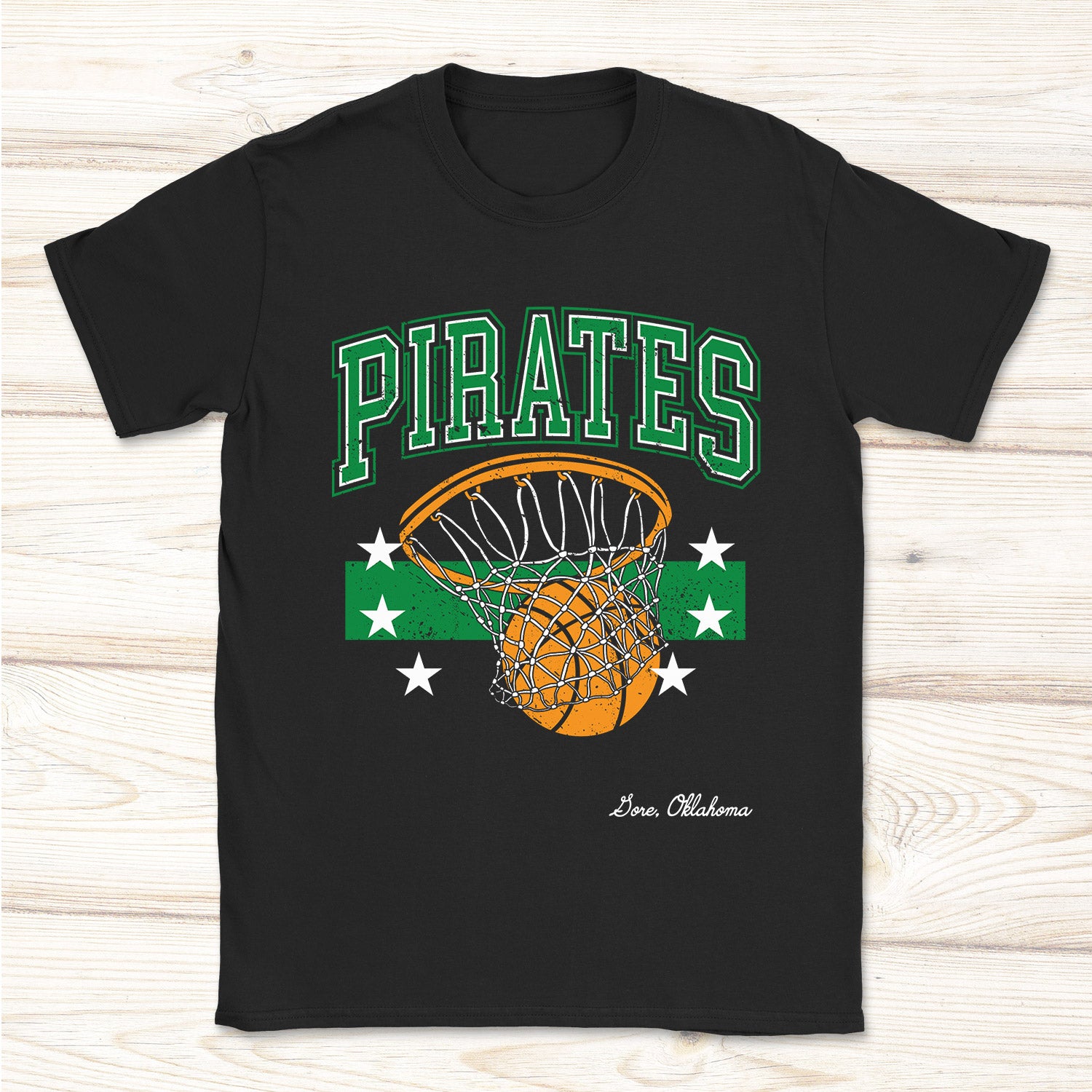 Pirate Black Basketball Tees