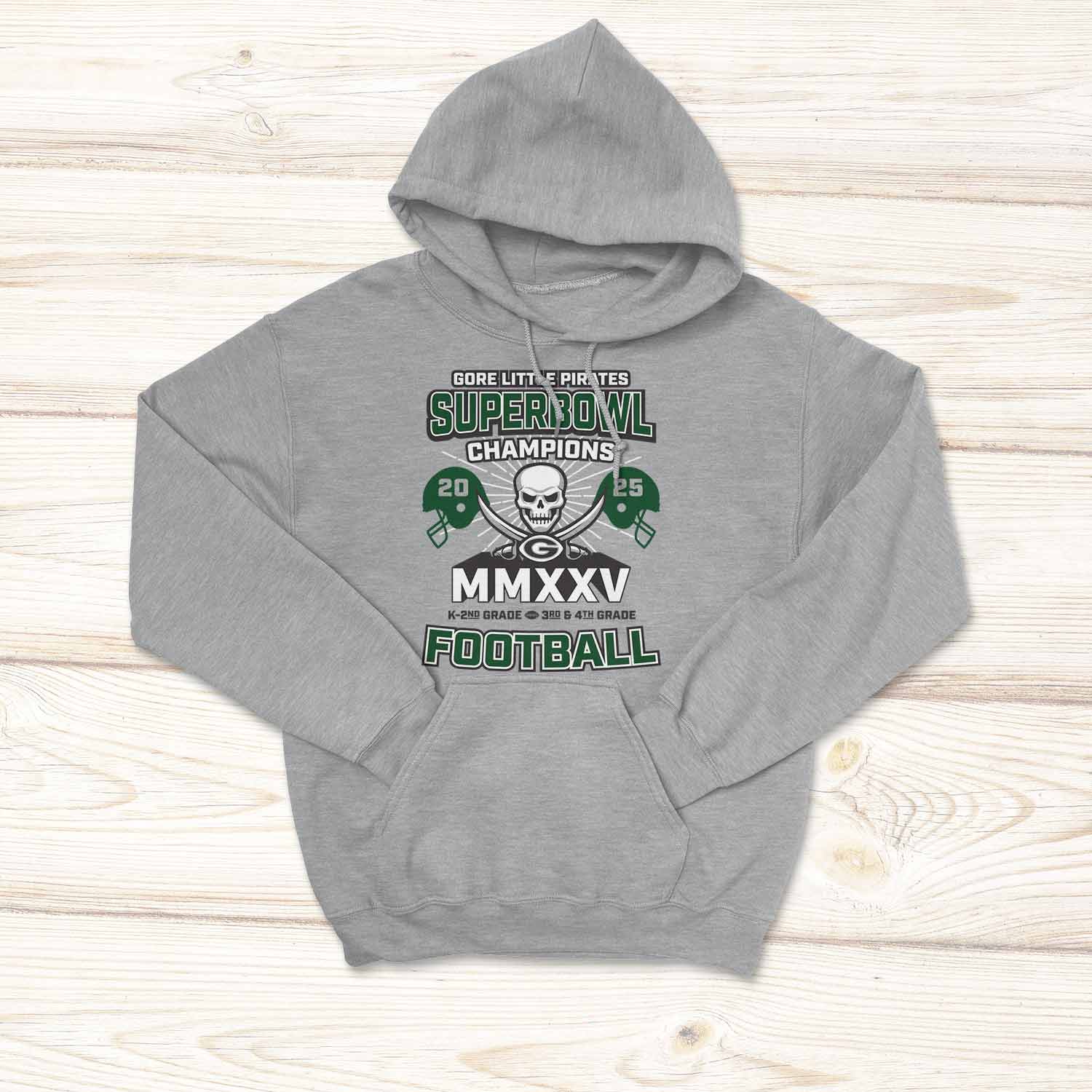 2025 Little Pirates Superbowl Championship Gear