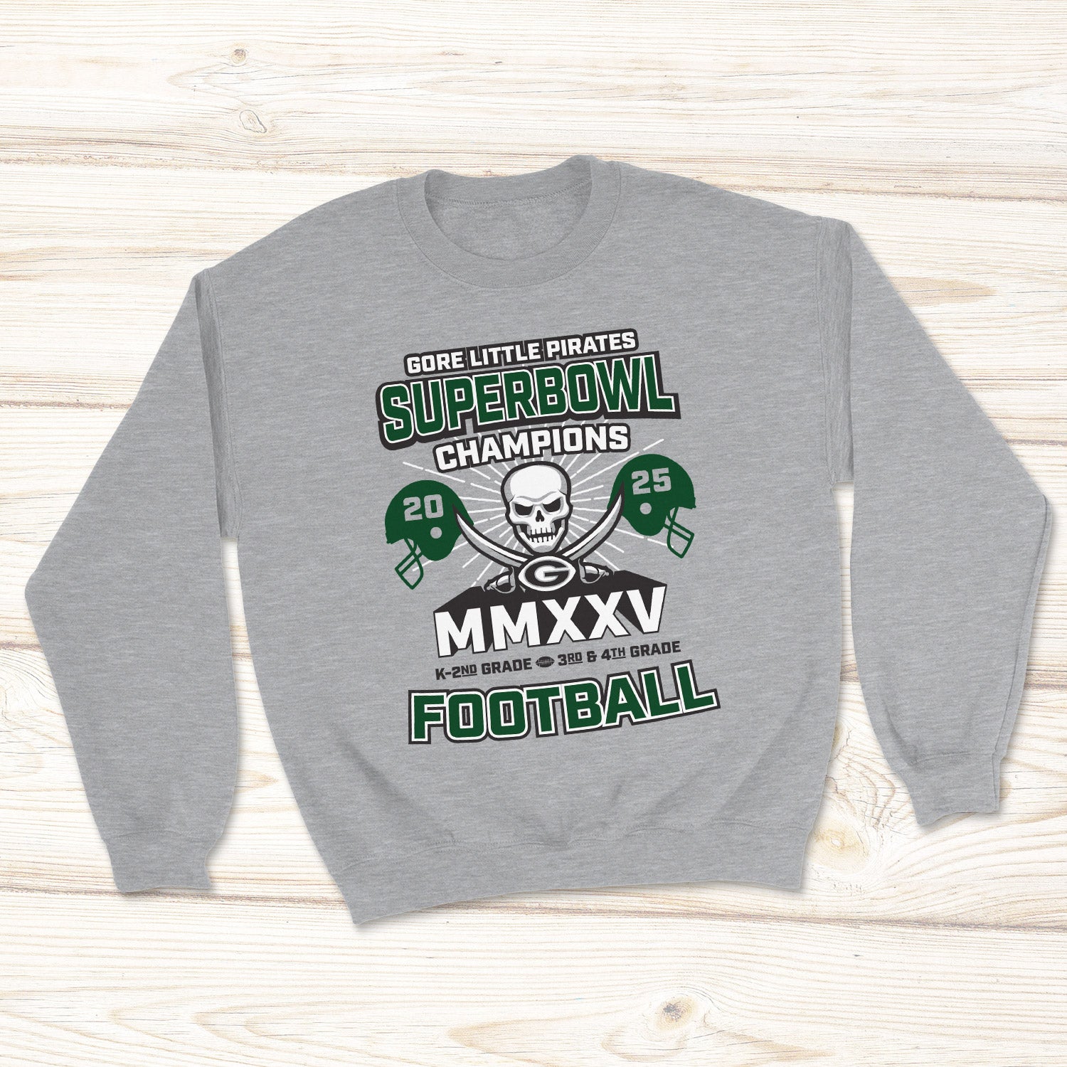 2025 Little Pirates Superbowl Championship Gear