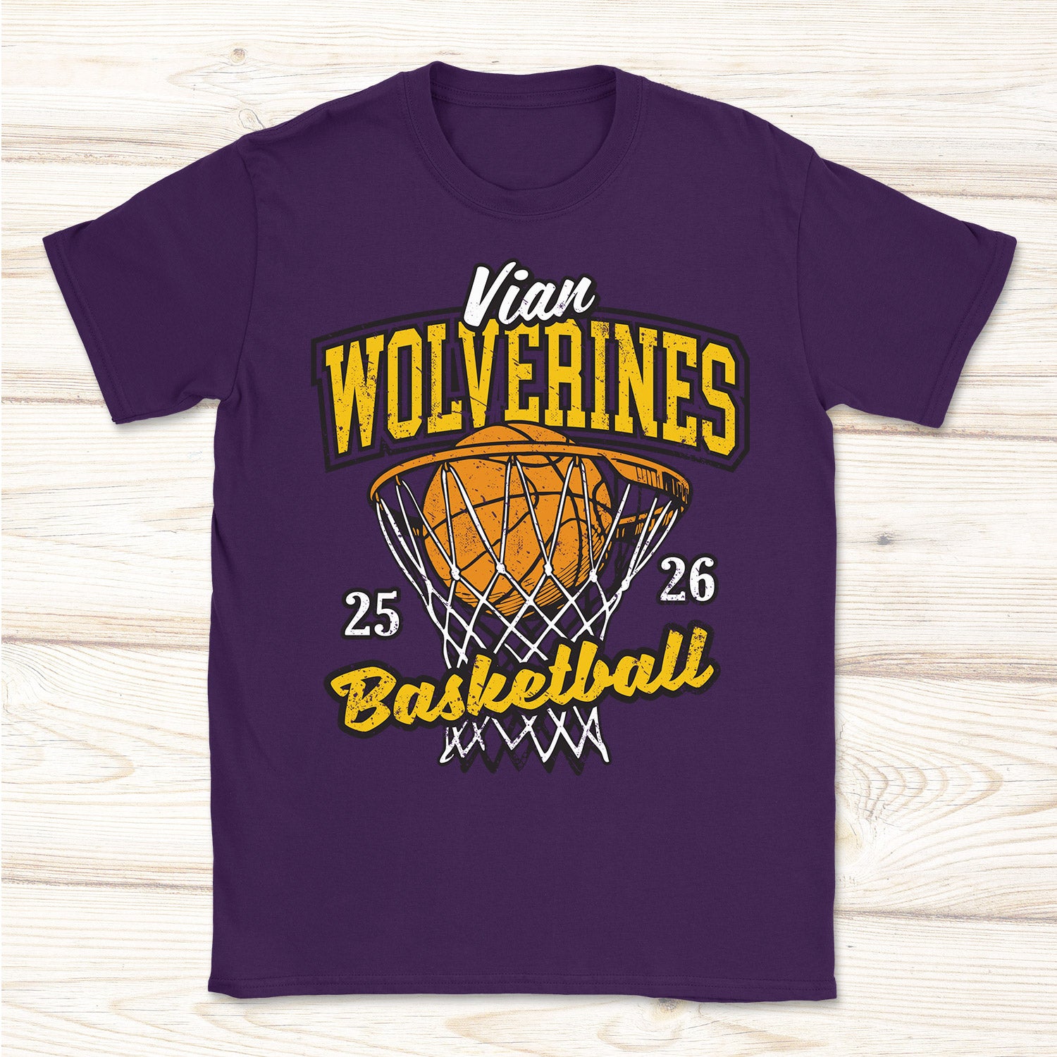 Vian Wolverine Basketball Tees