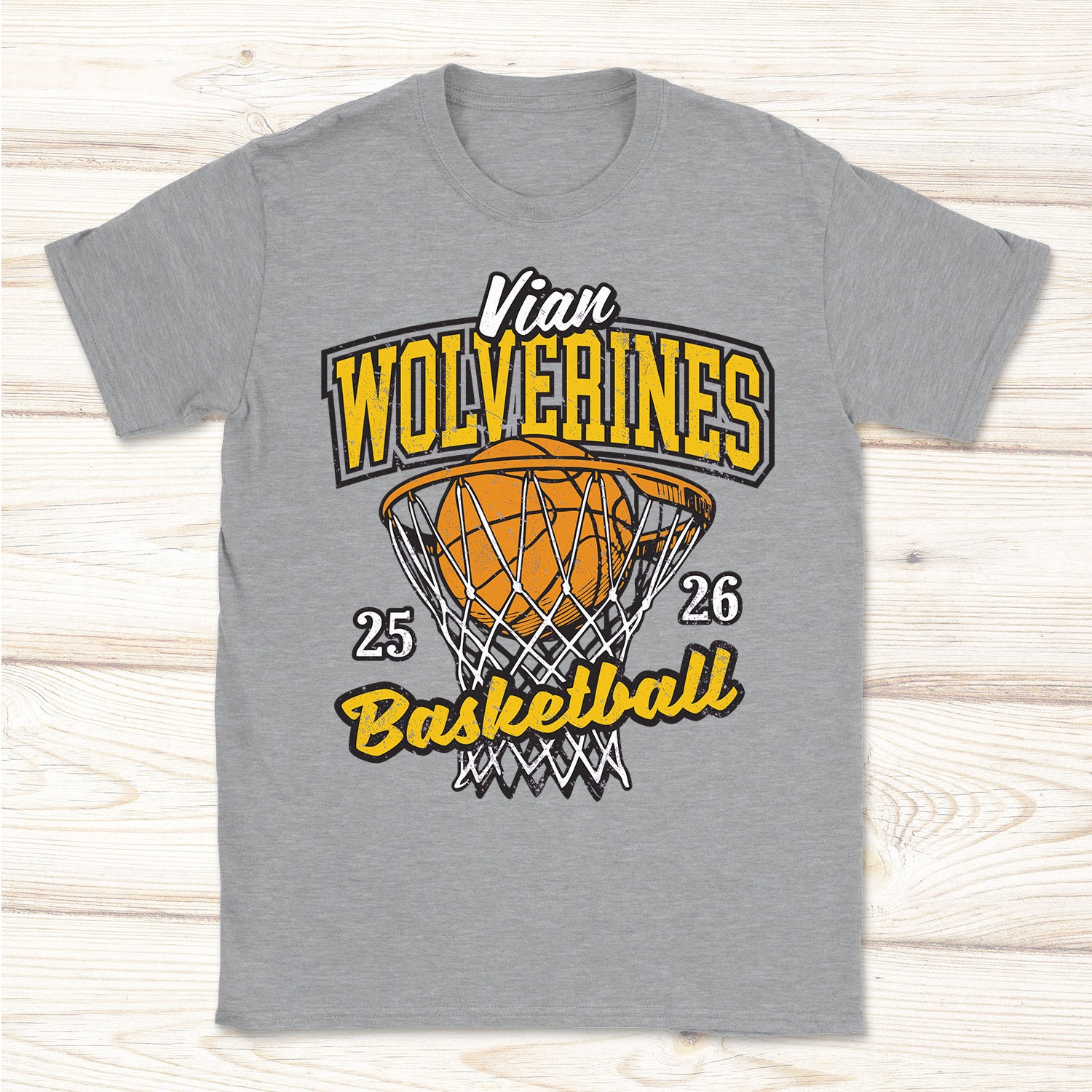 Vian Wolverine Basketball Tees