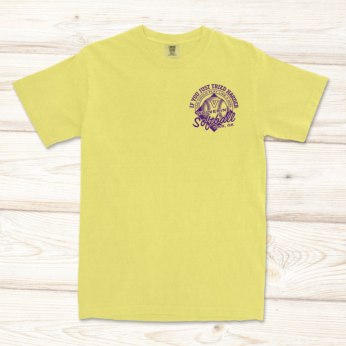 Play Like a Girl Wolverine Softball Tee
